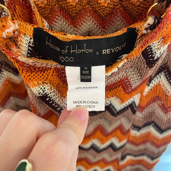 House of Harlow 1960 X Revolve Missy Dress in Rusty Chevron - Picture 6 of 6